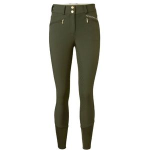 Mountain Horse Ladies Diana Full Seat Silicone Grip Breeches in Green size 24